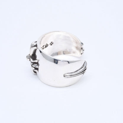 Chrome Hearts Bangle Wide Cuff CH Plus 925 Sterling Silver Bracelet — view 5