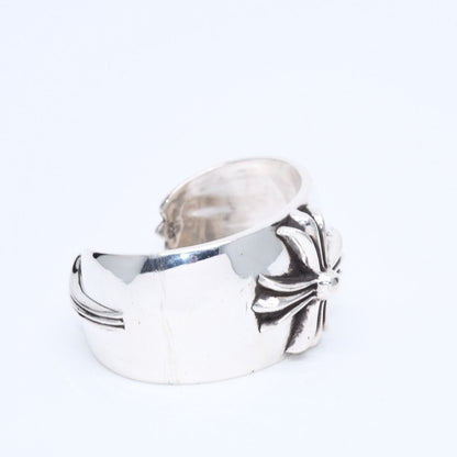 Chrome Hearts Bangle Wide Cuff CH Plus 925 Sterling Silver Bracelet — view 3