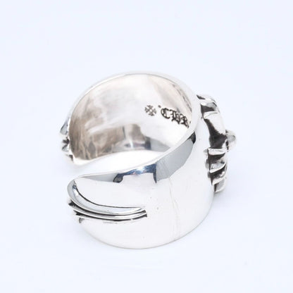 Chrome Hearts Bangle Wide Cuff CH Plus 925 Sterling Silver Bracelet — view 6