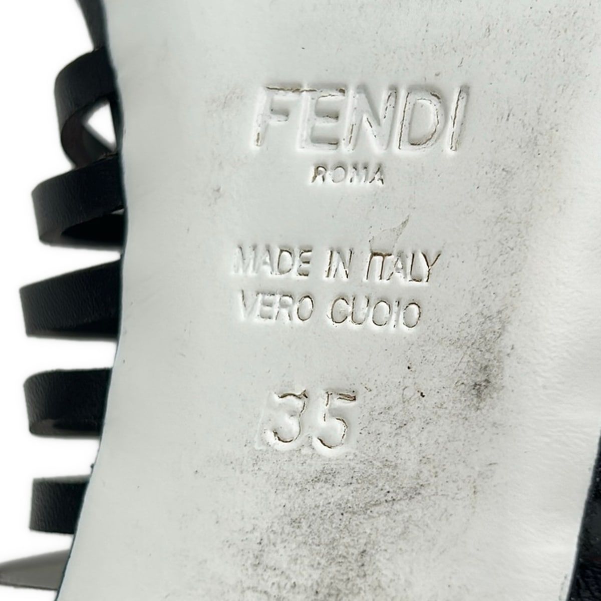 Fendi Sandals White Leather — view 6
