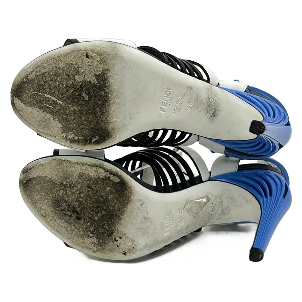 Fendi Sandals White Leather — view 4