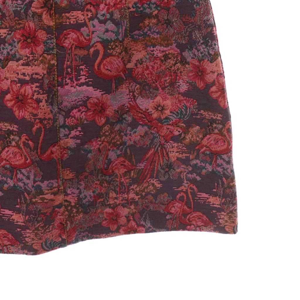 Miu Miu Flamingo Gobelin Weave Skirt Flare Knee-Length Purple 40 — view 4