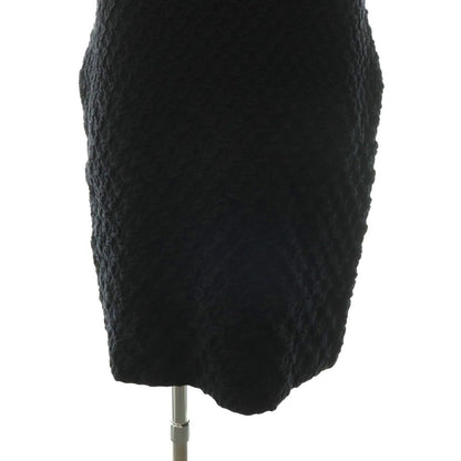 Prada Wool Ruffle Knit Dress Pullover Fitted Jacquard Black 44 — view 4