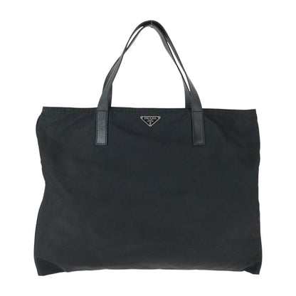 Prada Tessuto Black Silver Nylon Tote