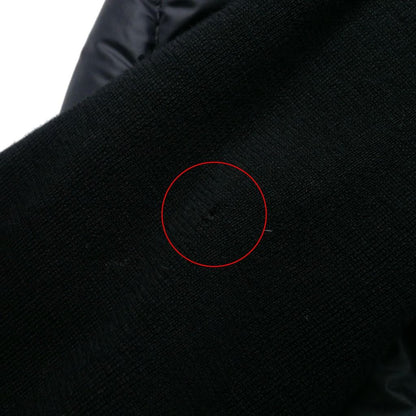 Moncler Knit Contrast Down Jacket Cardigan Long Sleeve Black — view 8