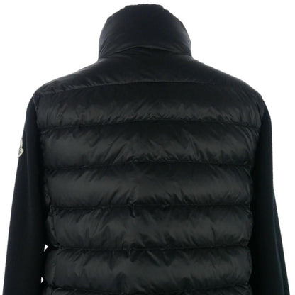 Moncler Knit Contrast Down Jacket Cardigan Long Sleeve Black — view 6