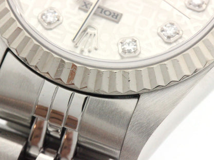 Rolex Datejust 26 Watch Stainless Steel 18k White Gold Diamond Silver Jubilee — view 8