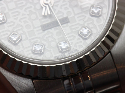 Rolex Datejust 26 Watch Stainless Steel 18k White Gold Diamond Silver Jubilee — view 4