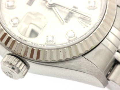 Rolex Datejust 26 Watch Stainless Steel 18k White Gold Diamond Silver Jubilee — view 5