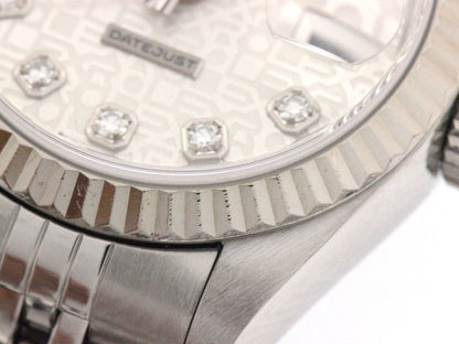 Rolex Datejust 26 Watch Stainless Steel 18k White Gold Diamond Silver Jubilee — view 6