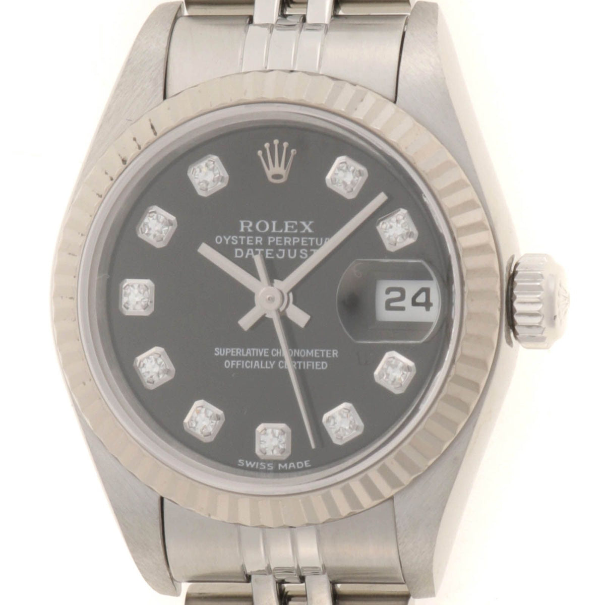 Rolex Datejust Watch Stainless Steel Black