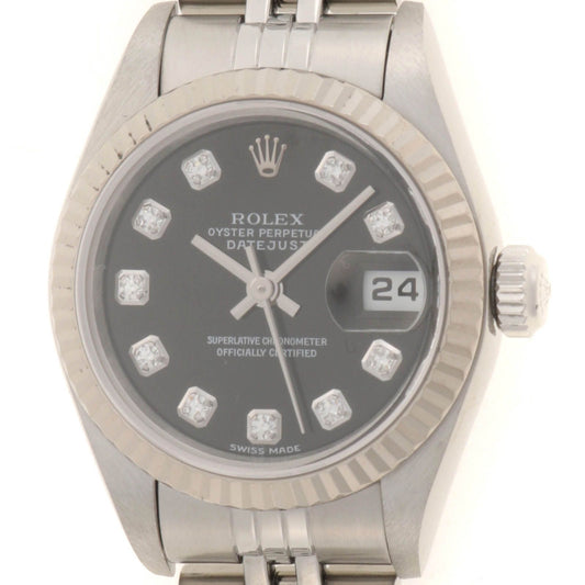 Rolex Datejust Watch Stainless Steel Black