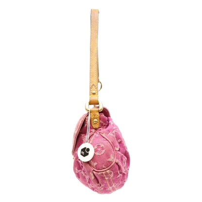 Louis Vuitton Monogram Denim Fuchsia Pink Mini Pleaty Shoulder Bag — view 2