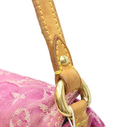 Louis Vuitton Monogram Denim Fuchsia Pink Mini Pleaty Shoulder Bag — view 8