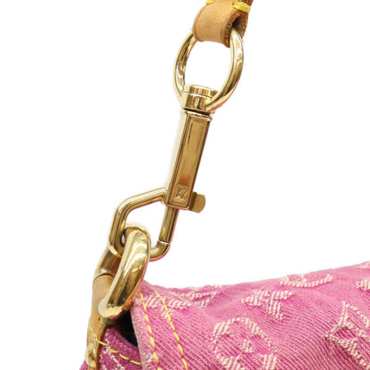 Louis Vuitton Monogram Denim Fuchsia Pink Mini Pleaty Shoulder Bag — view 6