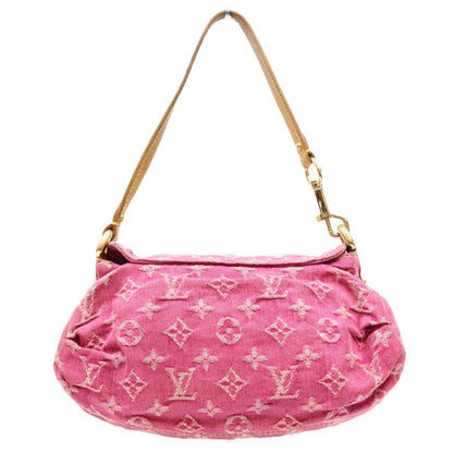 Louis Vuitton Monogram Denim Fuchsia Pink Mini Pleaty Shoulder Bag — view 3