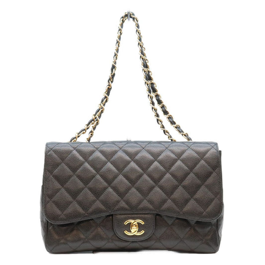 Chanel Black Caviar Single Maxi Quilted 30 Shoulder Bag