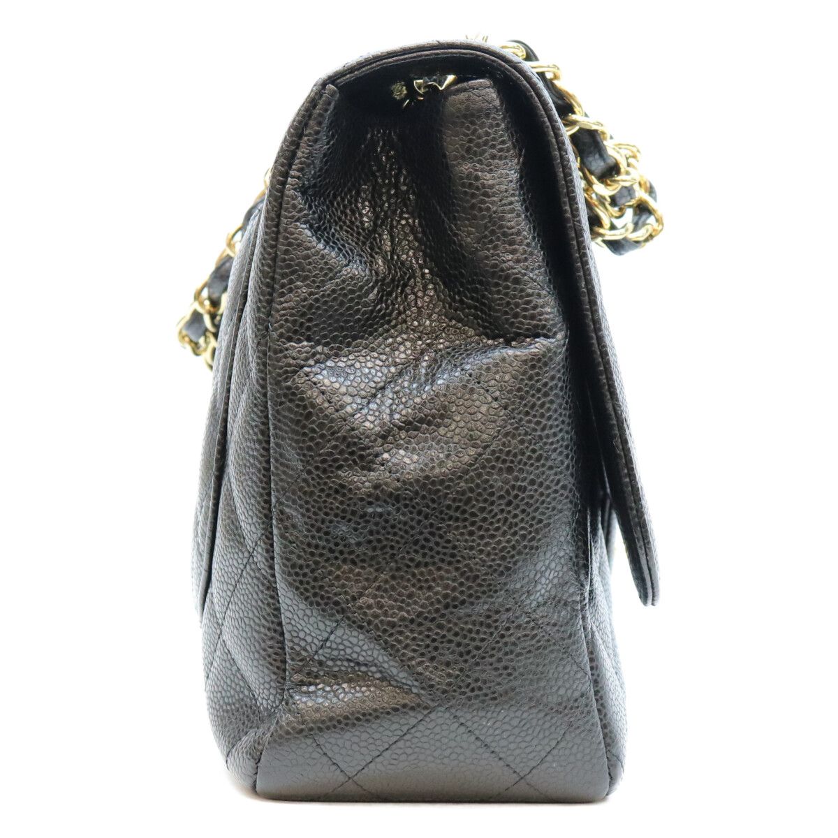 Chanel Black Caviar Single Maxi Quilted 30 Shoulder Bag — view 4