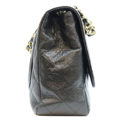 Chanel Black Caviar Single Maxi Quilted 30 Shoulder Bag — view 4