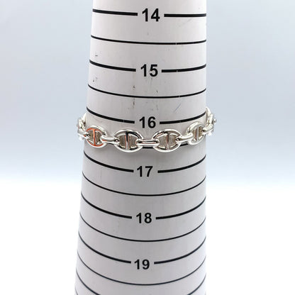 Hermes Chaine D'ancre Enchainee Silver Bangle Bracelet — view 7