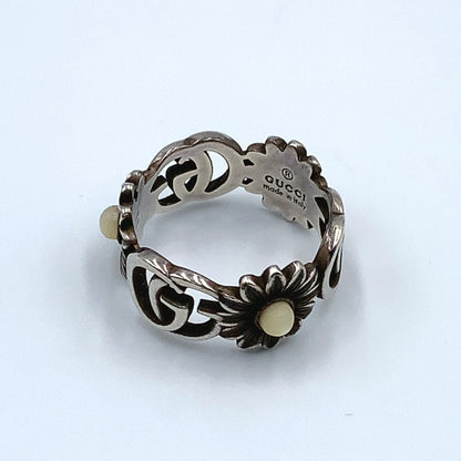 Gucci Double G Flower 925 Sterling Silver Ring — view 2