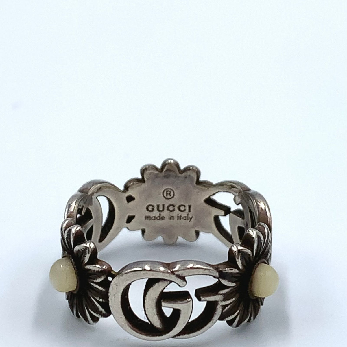 Gucci Double G Flower 925 Sterling Silver Ring — view 4
