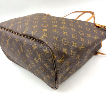 Louis Vuitton Neverfull MM Monogram Leather Brown Light Tote Gold — view 6