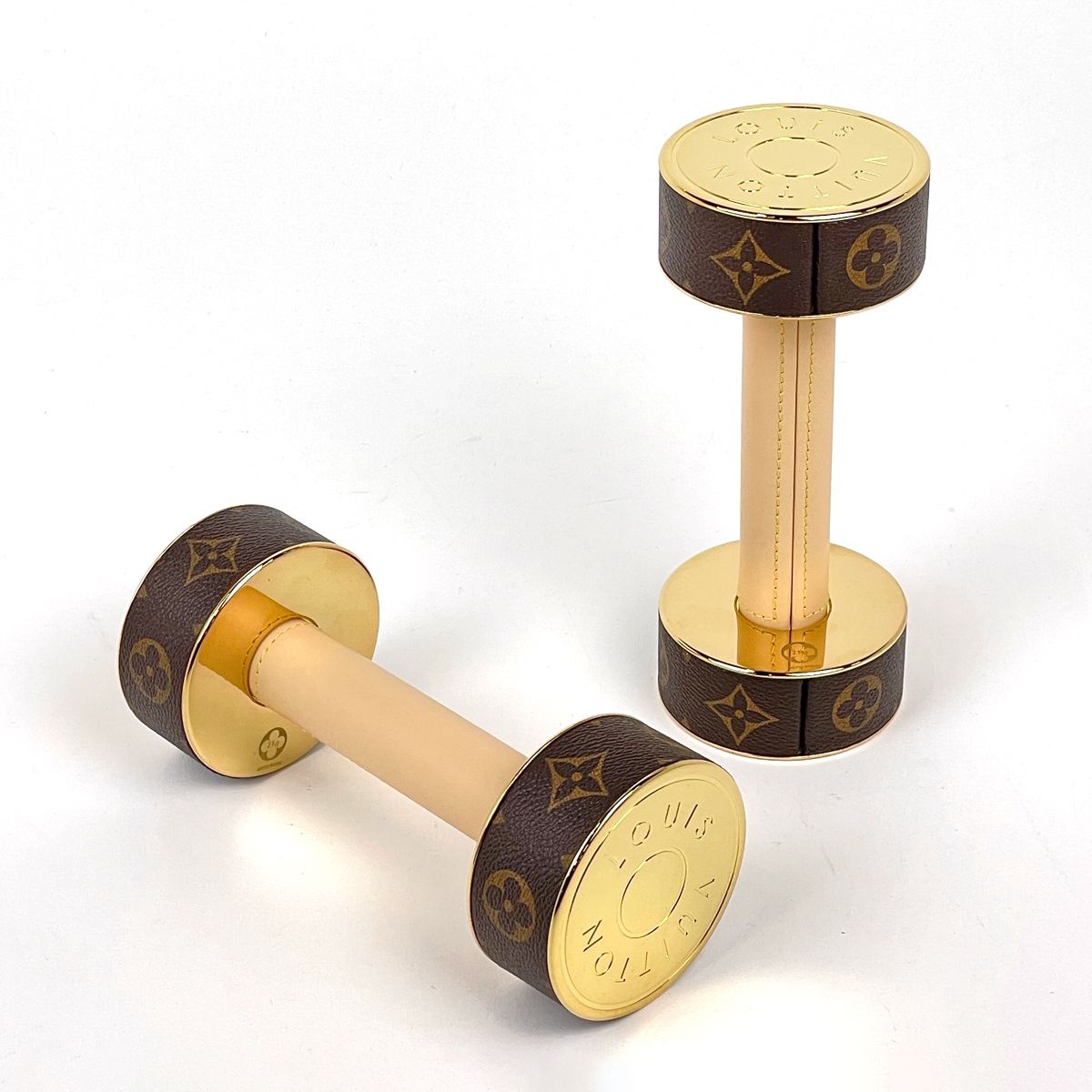 Louis Vuitton Alter Dumbbell Monogram Metal Brown Gold — view 2