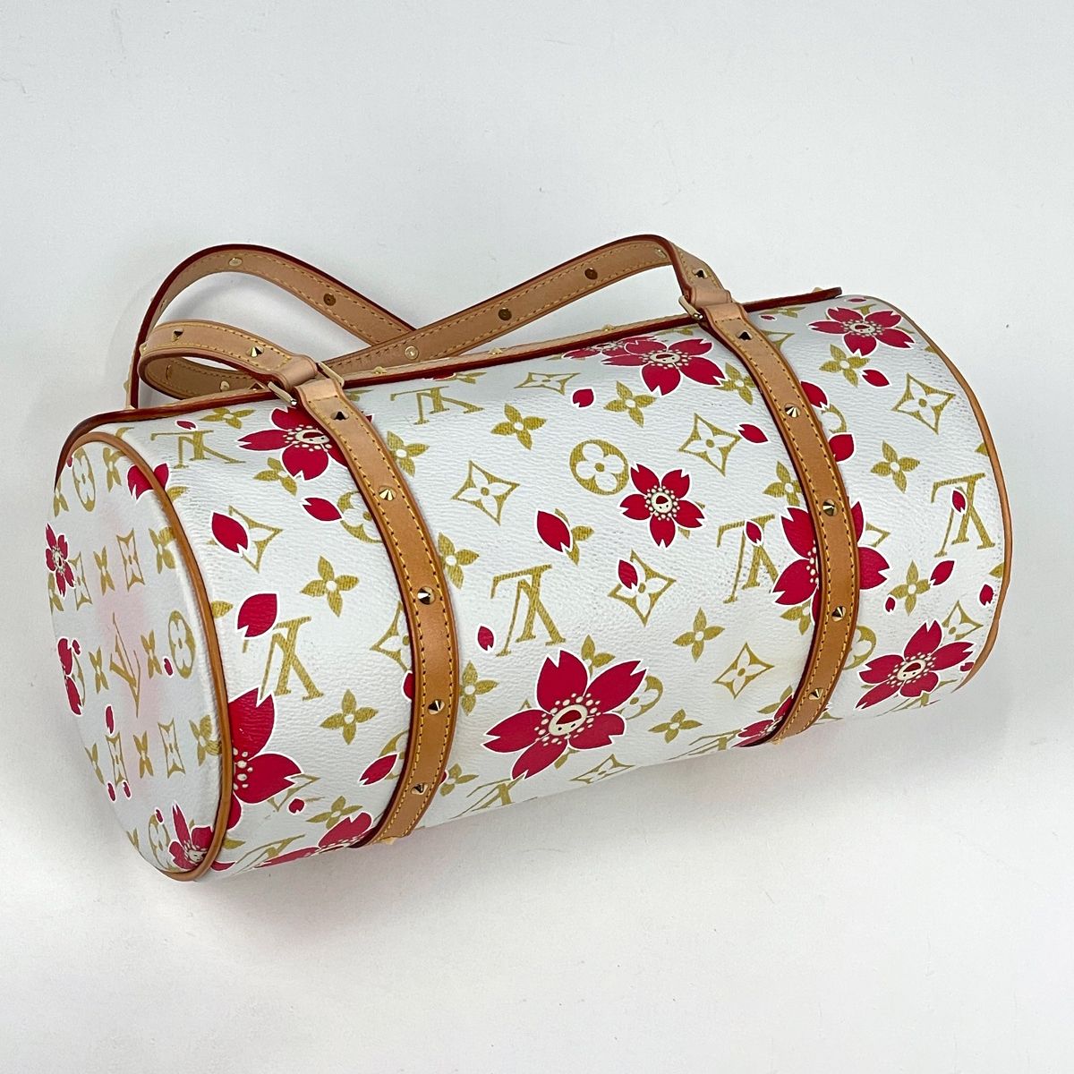 Louis Vuitton Papillon Handbag Ribbon Cherry Blossom Takashi Murakami Monogram — view 2