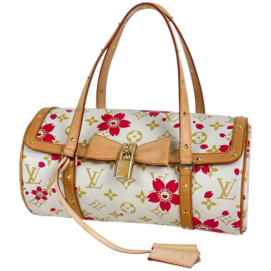 Louis Vuitton Papillon Handbag Ribbon Cherry Blossom Takashi Murakami Monogram