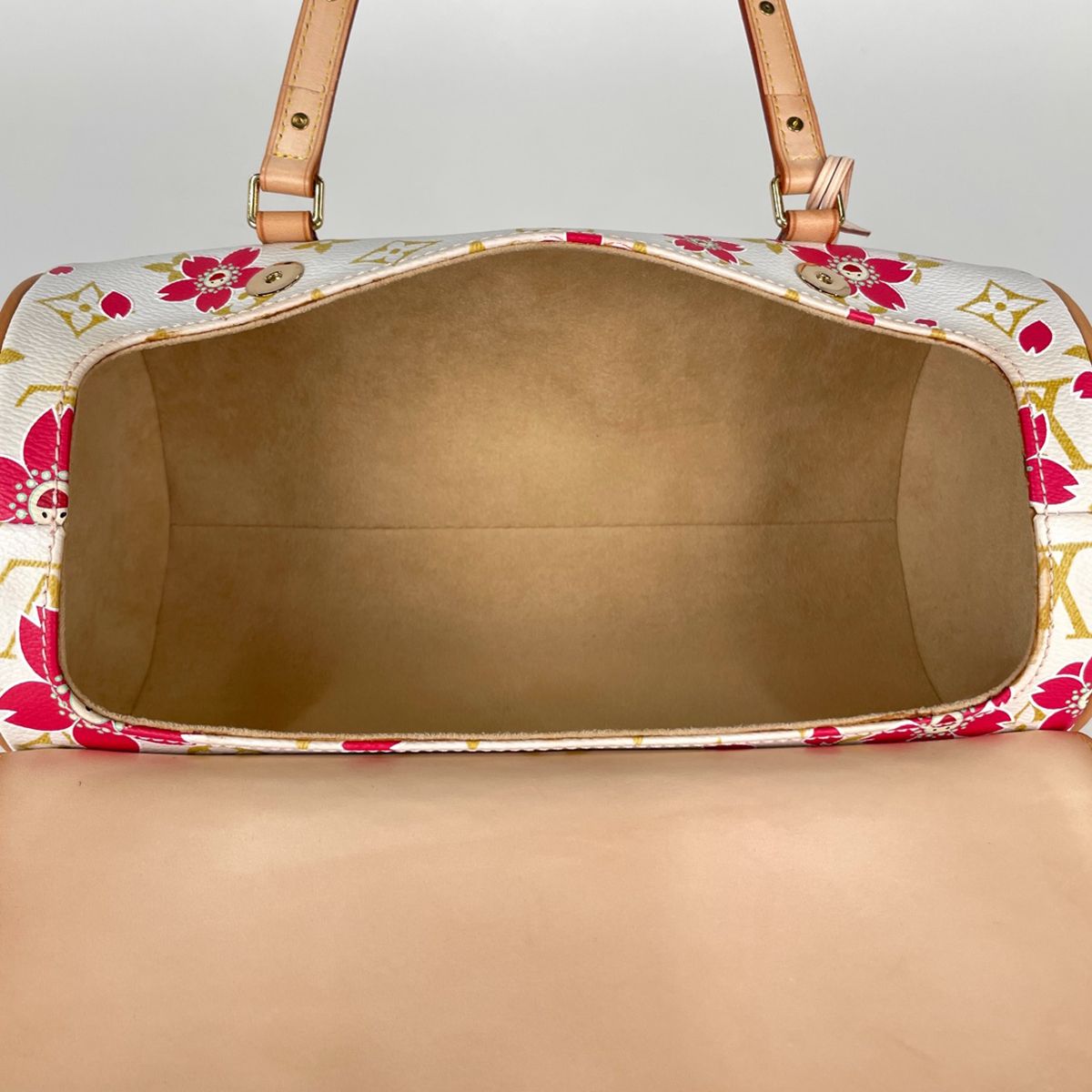 Louis Vuitton Papillon Handbag Ribbon Cherry Blossom Takashi Murakami Monogram — view 8