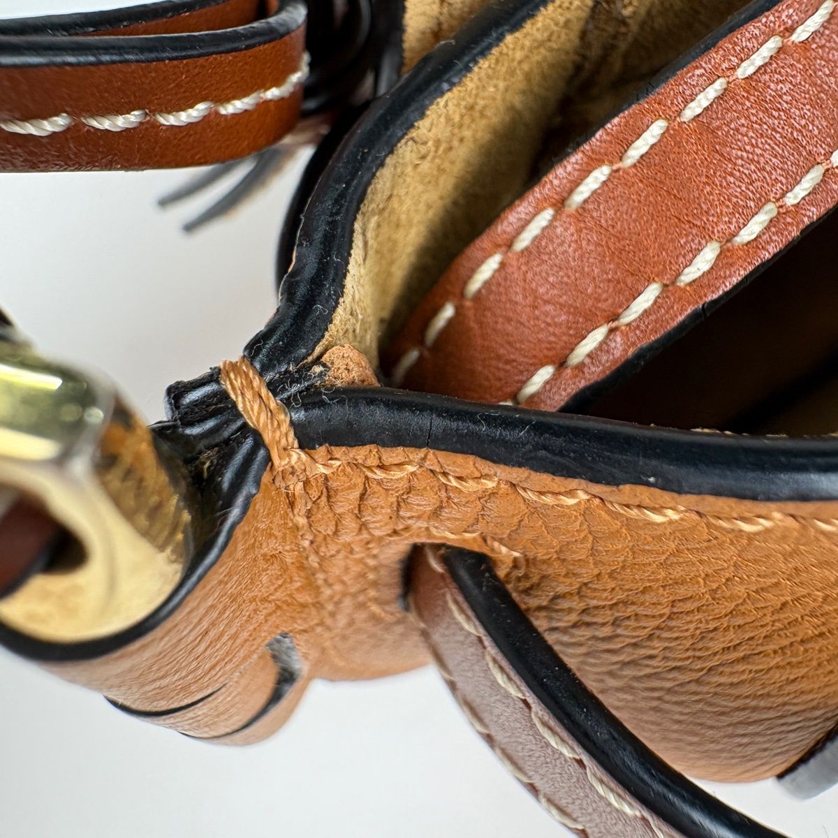 Loewe Gate Dual Shoulder Bag Mini Anagram Leather Brown — view 5