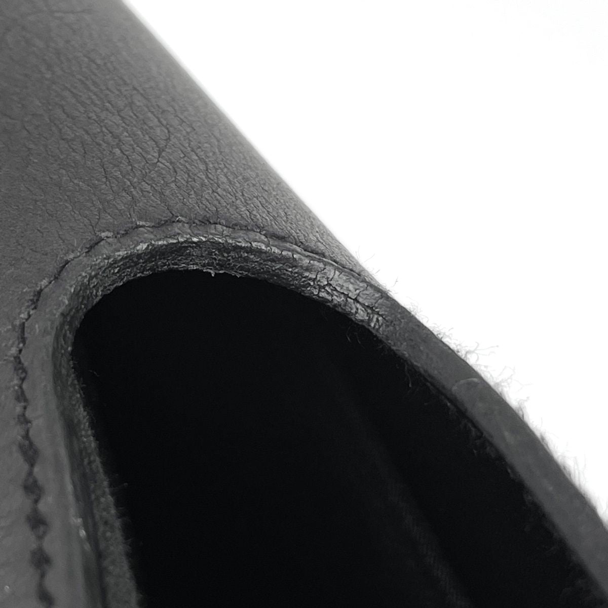 Hermes Valparaiso MM Handbag Toile Chevron Black — view 5