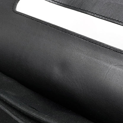 Hermes Valparaiso MM Handbag Toile Chevron Black — view 6