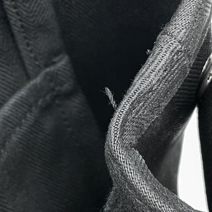Hermes Valparaiso MM Handbag Toile Chevron Black — view 7