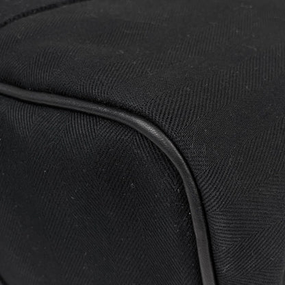 Hermes Valparaiso MM Handbag Toile Chevron Black — view 3