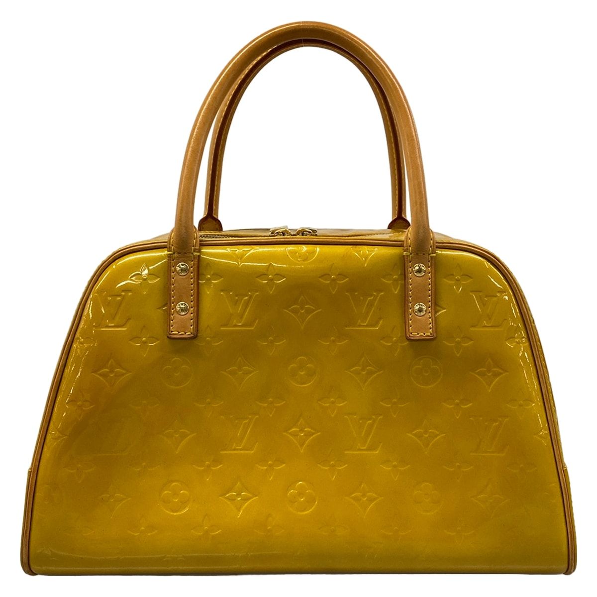 Louis Vuitton Handbag Monogram Vernis Tompkins Square Soft Beige Leather — view 3