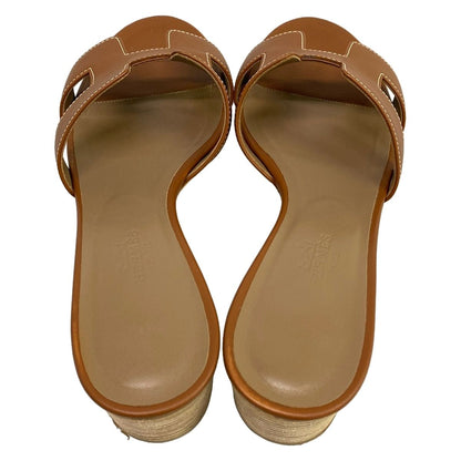 Hermes Mules Oasis Dark Brown Leather — view 7