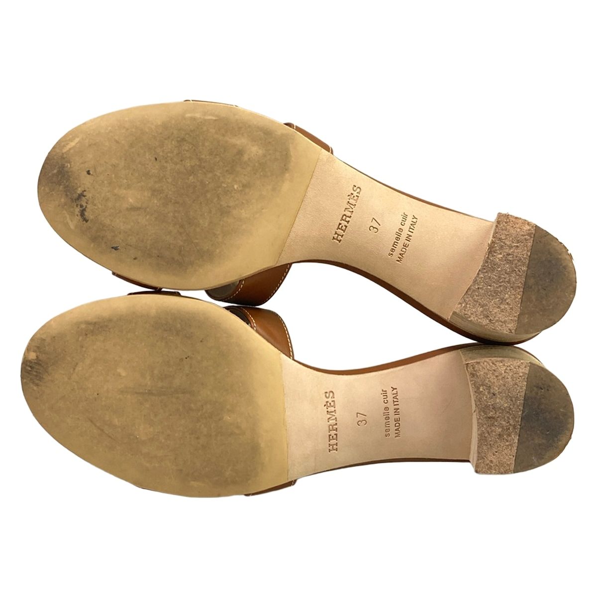 Hermes Mules Oasis Dark Brown Leather — view 8