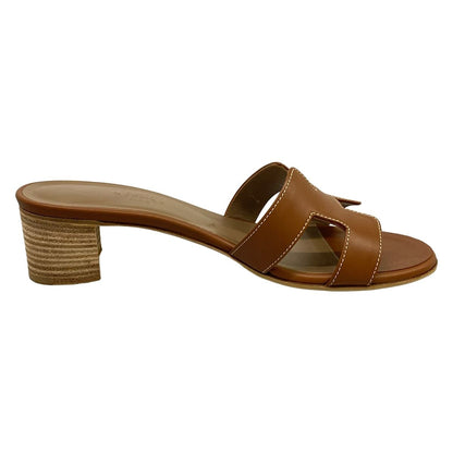 Hermes Mules Oasis Dark Brown Leather — view 2
