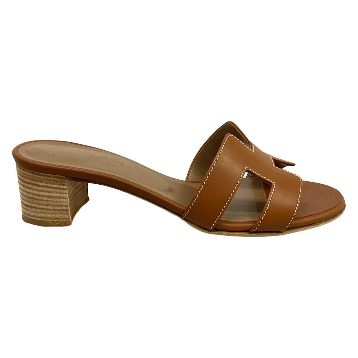 Hermes Mules Oasis Dark Brown Leather — view 4