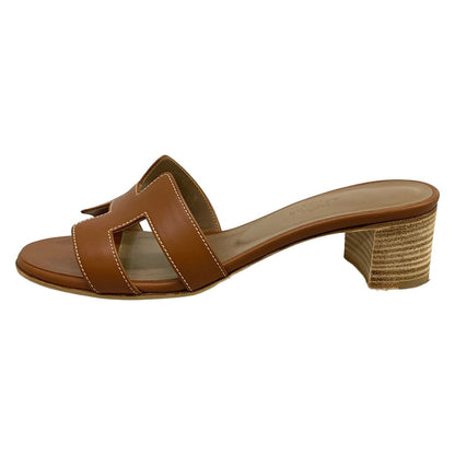 Hermes Mules Oasis Dark Brown Leather