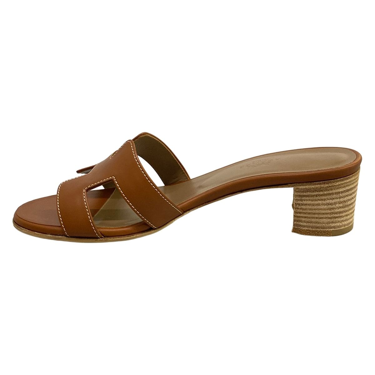Hermes Mules Oasis Dark Brown Leather — view 3