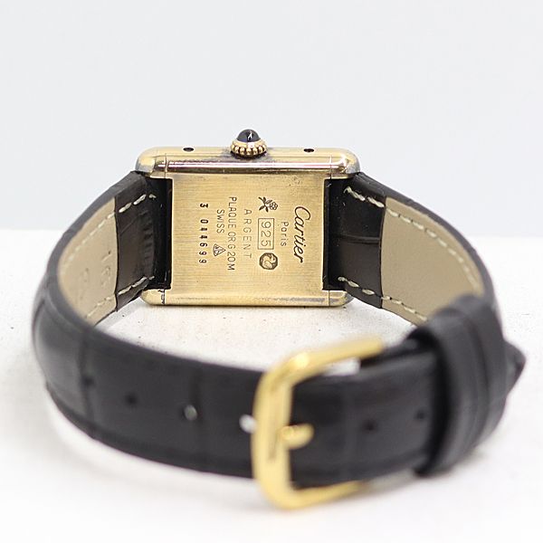 Cartier Must Tank Vermeil Manual Wind Ivory Dial Watch — view 4