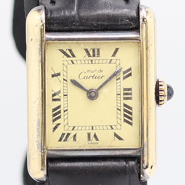 Cartier Must Tank Vermeil Manual Wind Ivory Dial Watch
