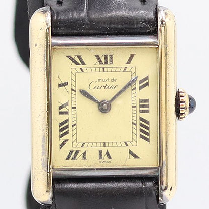 Cartier Must Tank Vermeil Manual Wind Ivory Dial Watch