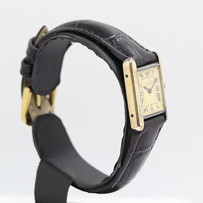 Cartier Must Tank Vermeil Manual Wind Ivory Dial Watch — view 2