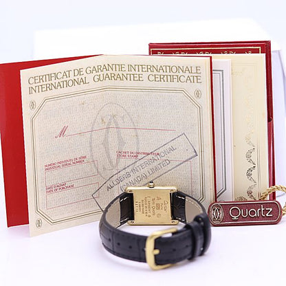 Cartier Must Tank 925 Sterling Silver Ivory Dial Watch — view 4