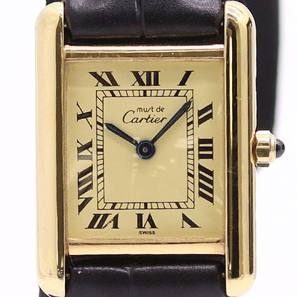 Cartier Must Tank 925 Sterling Silver Ivory Dial Watch