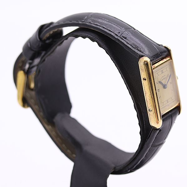 Cartier Must Tank Gold Dial Watch — view 2